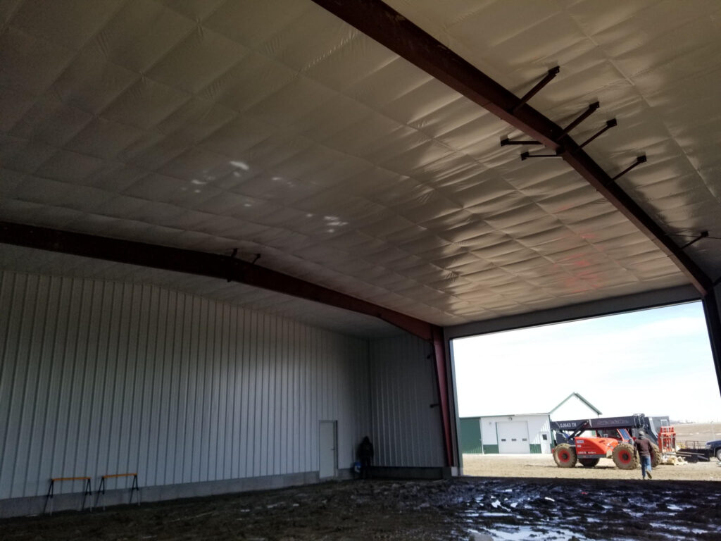 Steel hay barn