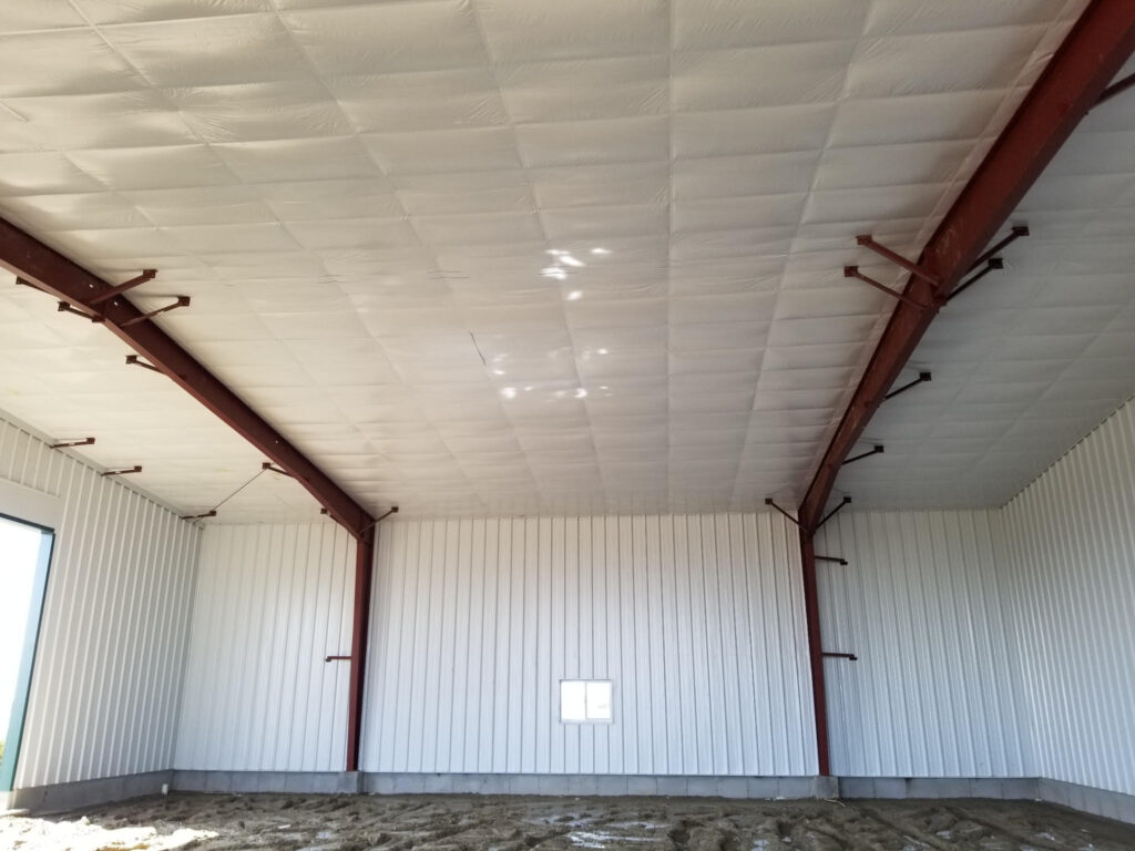 Steel hay barn