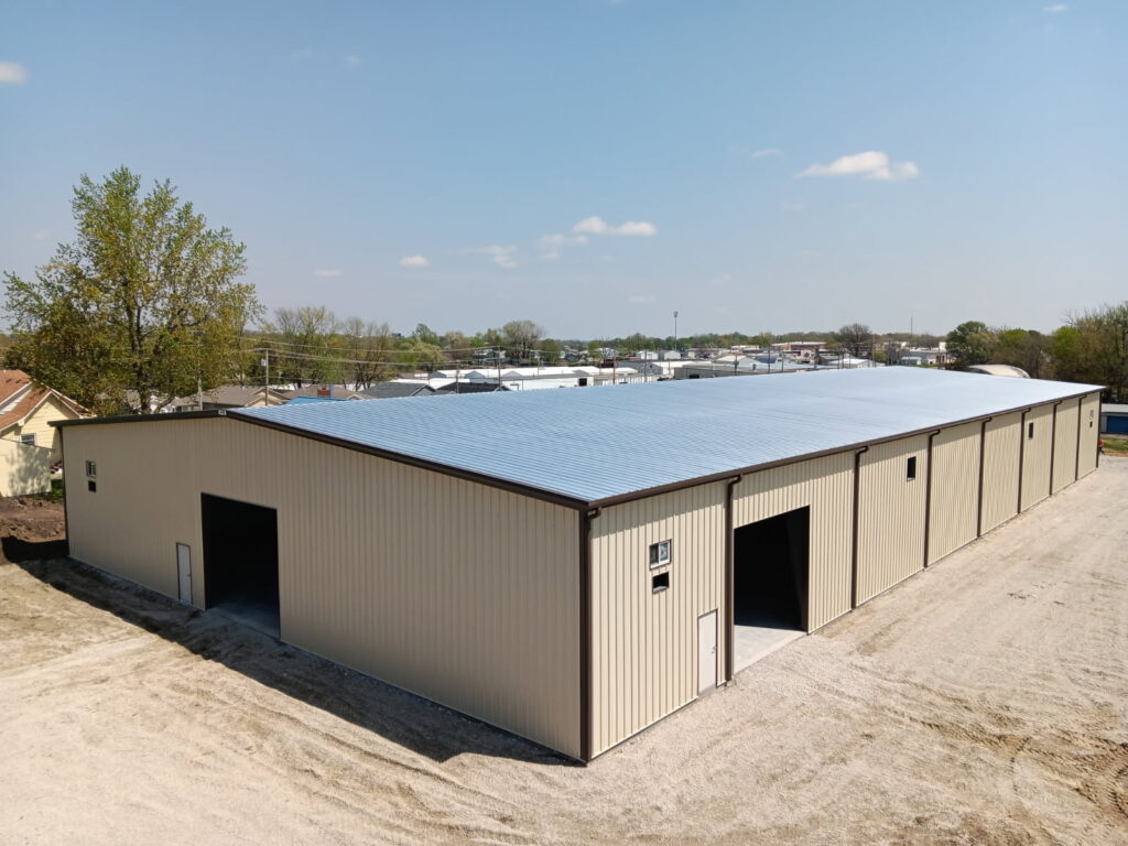 100'x200' steel storage building