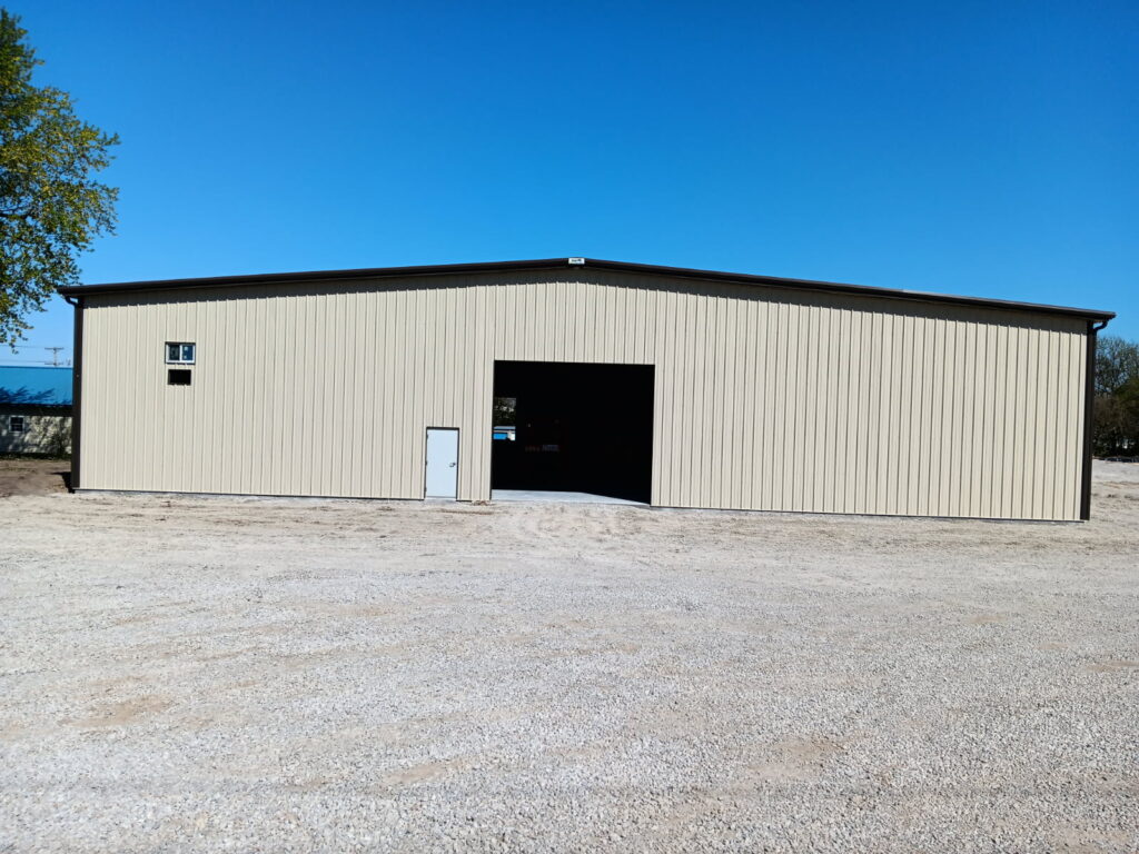 100'x200' steel storage building