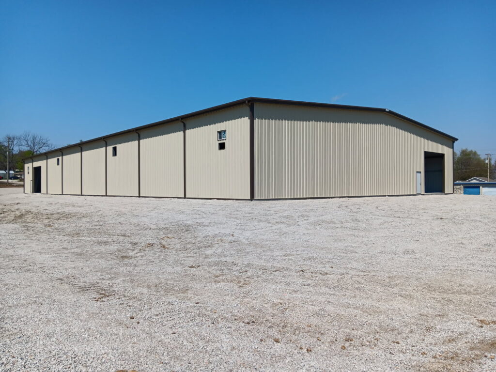100'x200' steel storage building