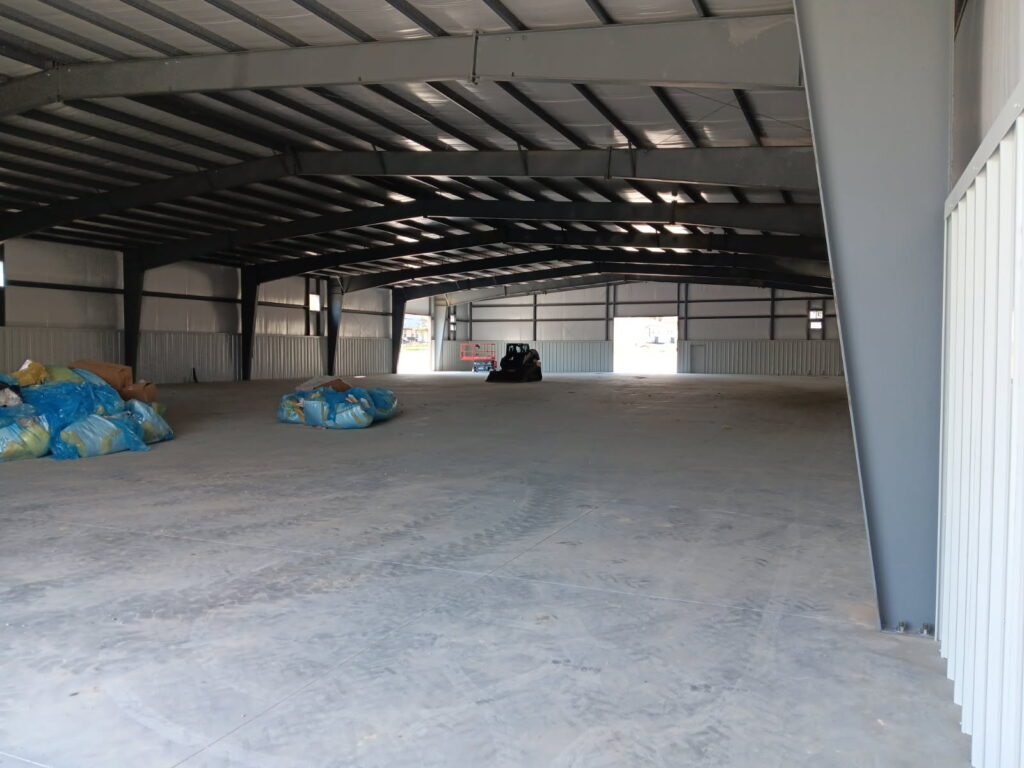 100'x200' steel storage building