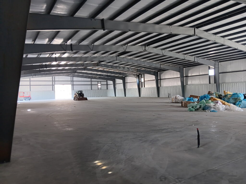 100'x200' steel storage building