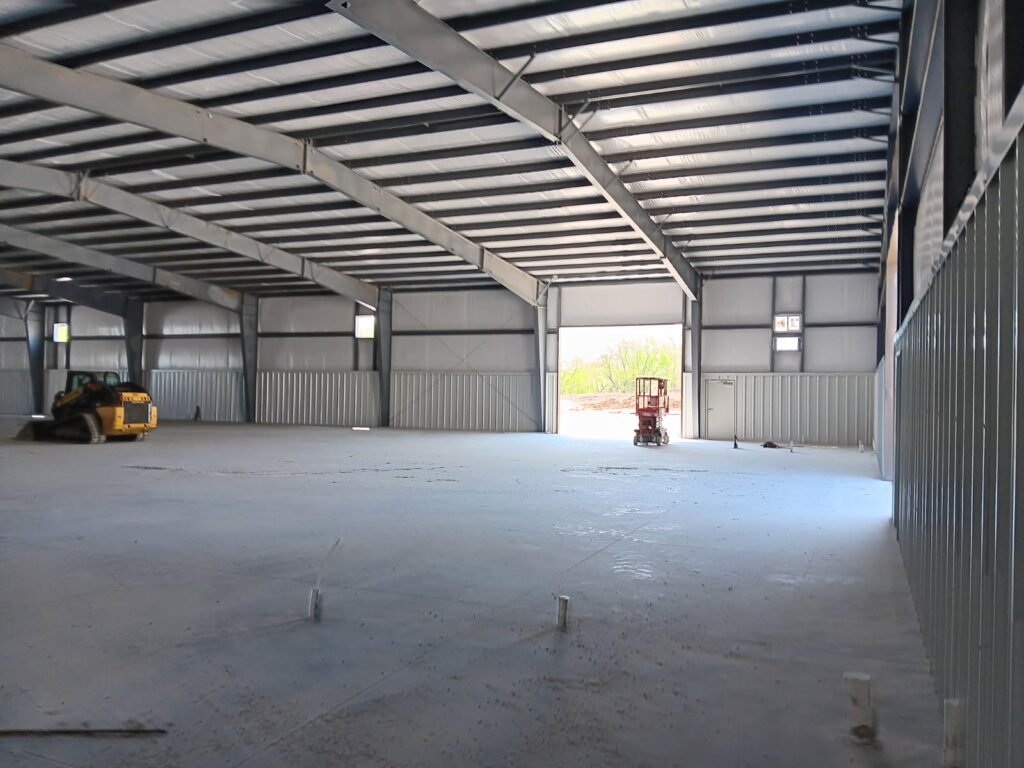 100'x200' steel storage building