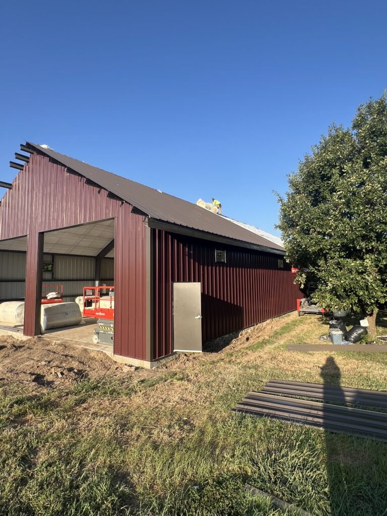 45'x80' Red Wine Steel Building