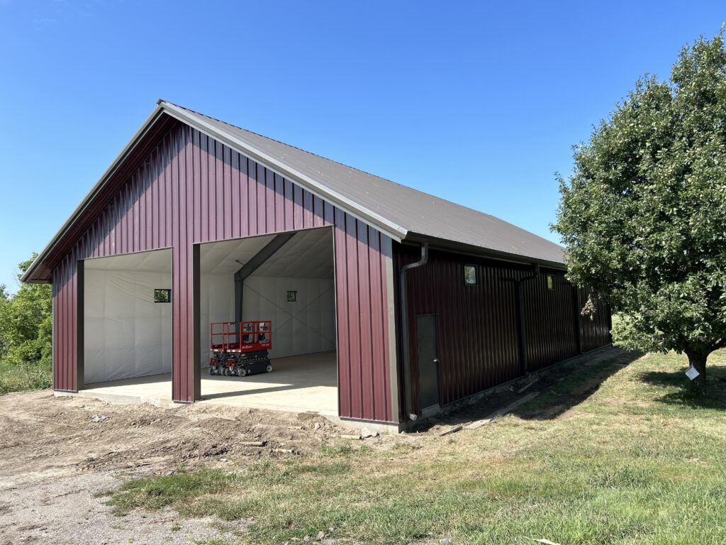 45'x80' Red Wine Steel Building