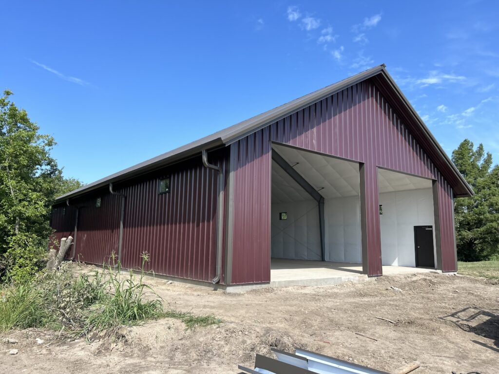 45'x80' Red Wine Steel Building