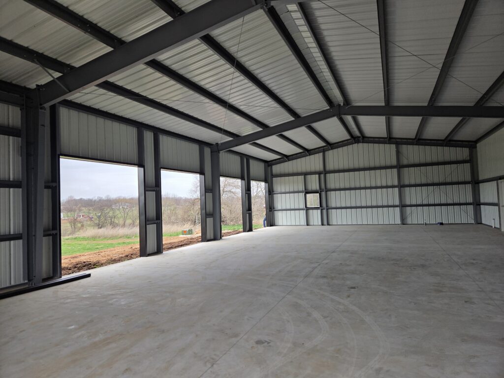 40'x80' metal building with porch